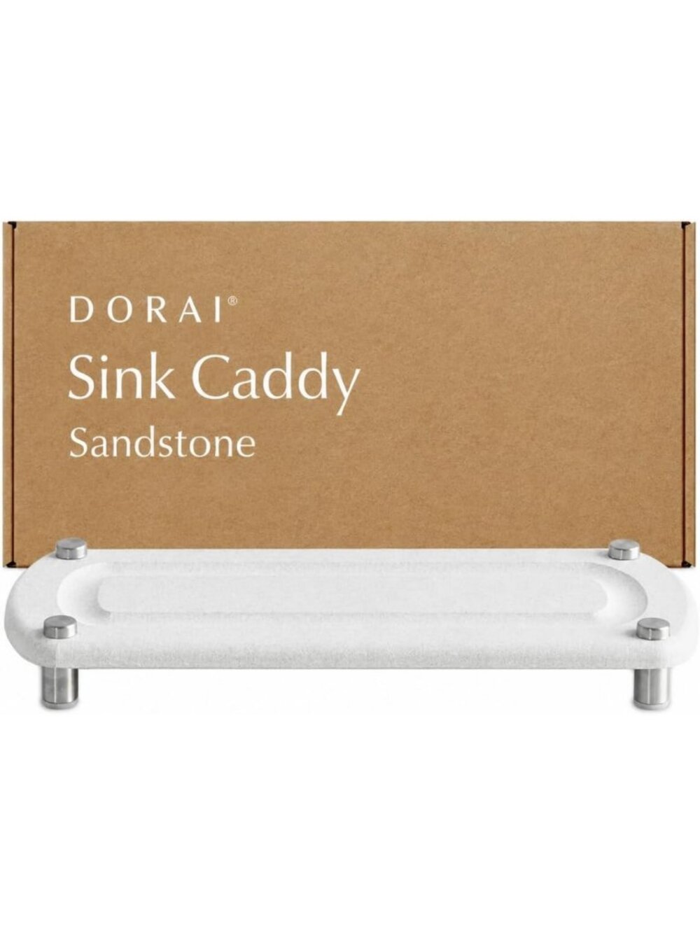 Diatomaceous Earth Kitchen Sink Caddy - Water-Absorbing Organizer Tray with